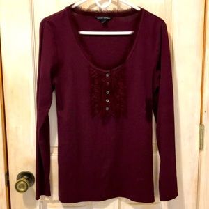 Banana Republic Shirt Wine color / long sleeve